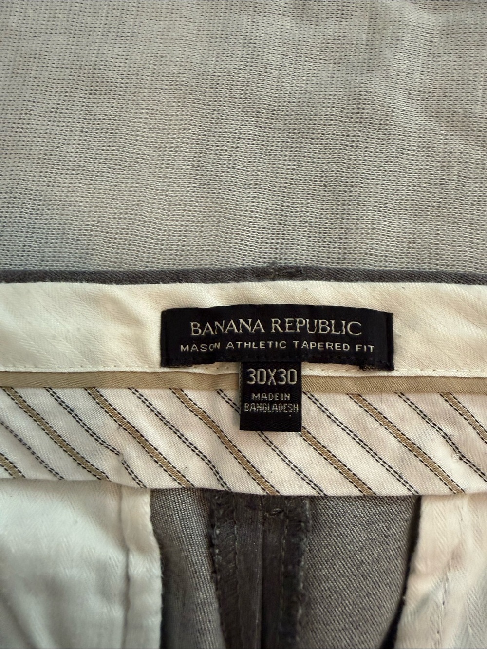 Banana Republic Men's Charcoal Mason Athletic Tapered Fit Chino Pants - Picture 9 of 10